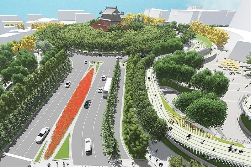 Terrain architecture - GuLou Square District Redevelopment