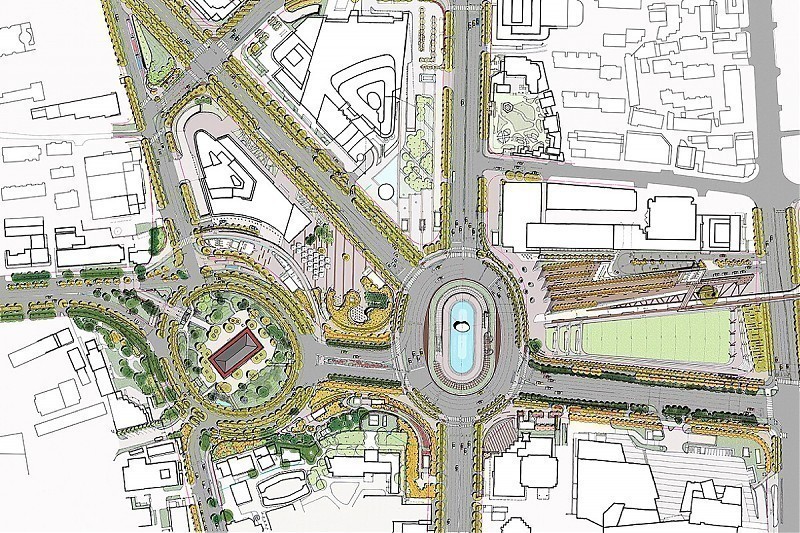 Terrain architecture - GuLou Square District Redevelopment