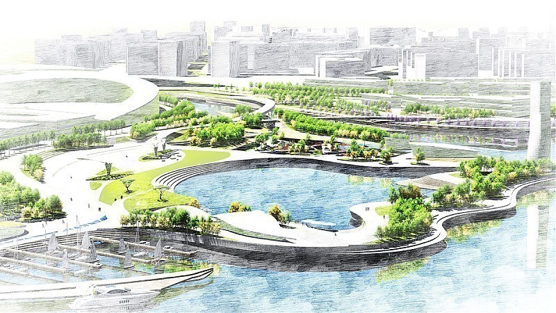 Terrain architecture - Xing Han New Town
