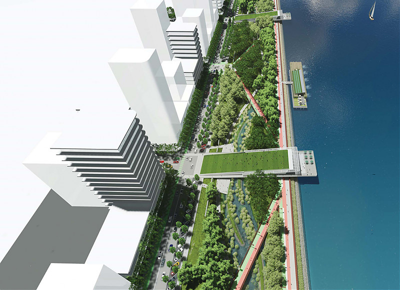 Terrain architecture - HuangPu River East Bank Conceptual Master Plan
