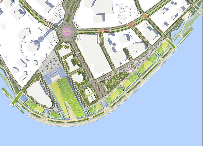 Terrain architecture - HuangPu River East Bank Conceptual Master Plan