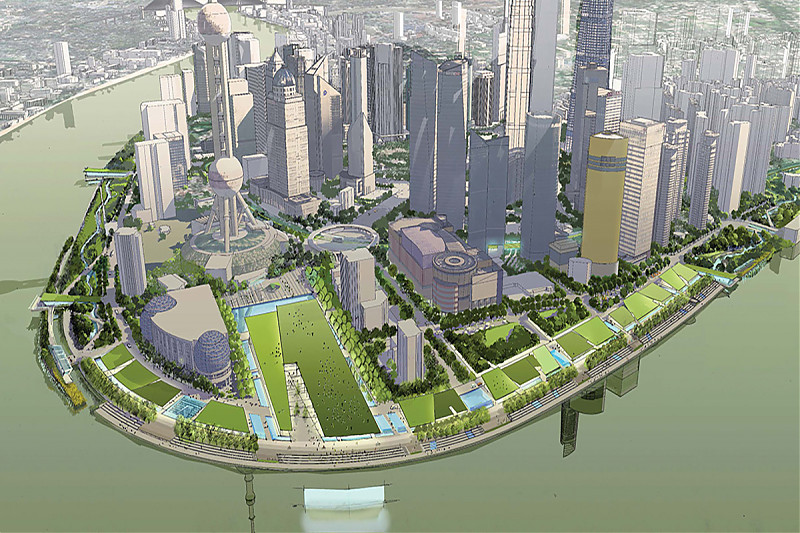 Terrain architecture - HuangPu River East Bank Conceptual Master Plan