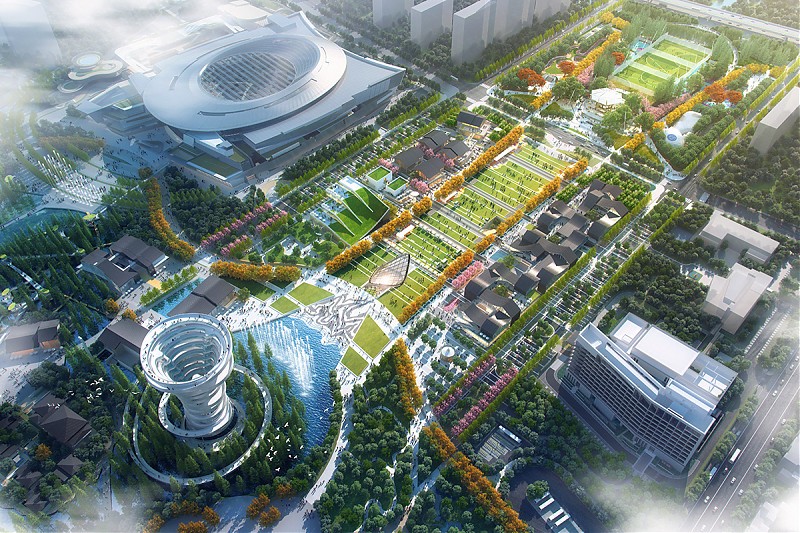 Terrain architecture - ONE PARK - OCT Happy Xiang Lake Master Plan