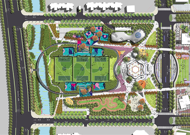 Terrain architecture - ONE PARK - OCT Happy Xiang Lake Master Plan