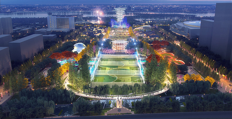 Terrain architecture - ONE PARK - OCT Happy Xiang Lake Master Plan